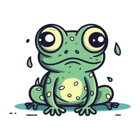 Frog. Vector illustration. Isolated on a white background.