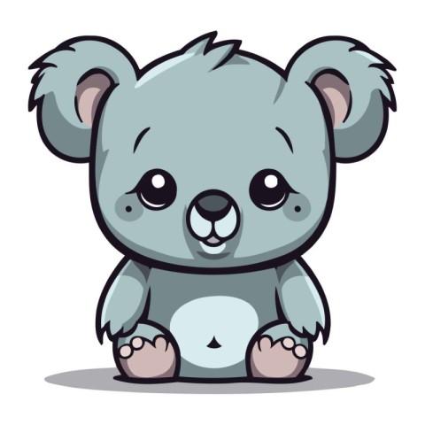 Cute koala character cartoon icon vector illustration design. ep