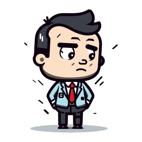 Upset Boss   Cartoon Vector Illustration