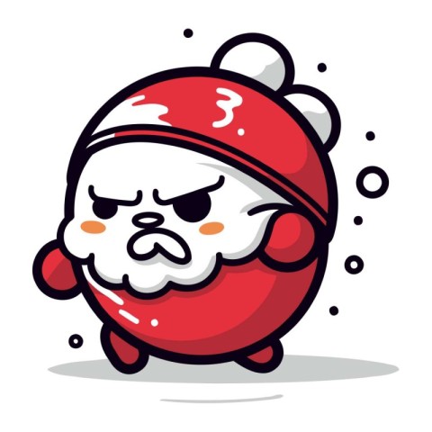 sad santa claus cartoon character vector illustration. christmas