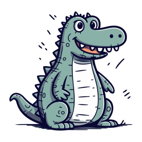 Cartoon crocodile. Vector illustration of a cartoon crocodile.