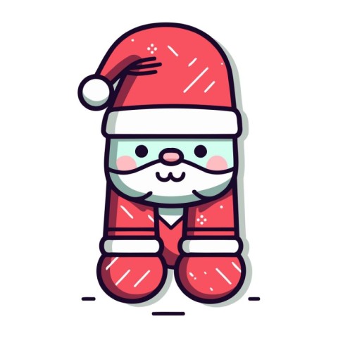 santa claus christmas character icon vector illustration design