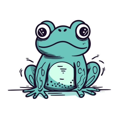 Frog icon. Cartoon illustration of frog vector icon for web desi