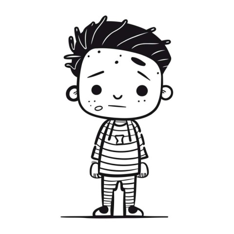 Cute little boy. Vector illustration. Cartoon style. Hand drawn.