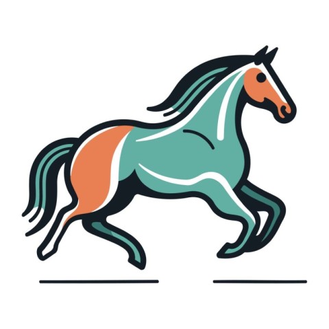 Horse icon. Vector illustration of a horse on white background.