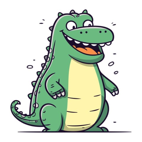 Cartoon crocodile. Vector illustration of a cartoon crocodile.