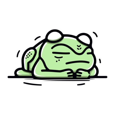 Frog. Vector illustration. Isolated on a white background.