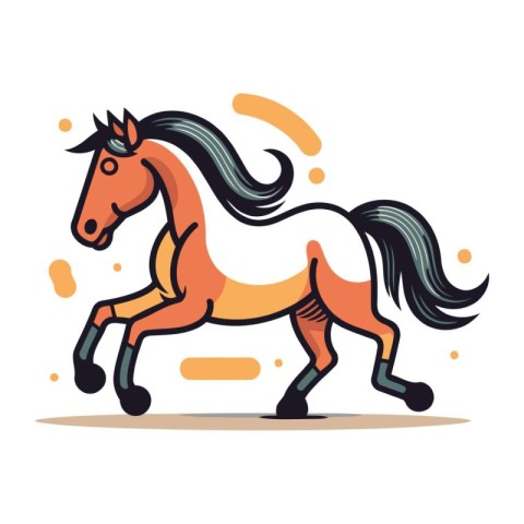 Horse. Vector illustration. Isolated on a white background.