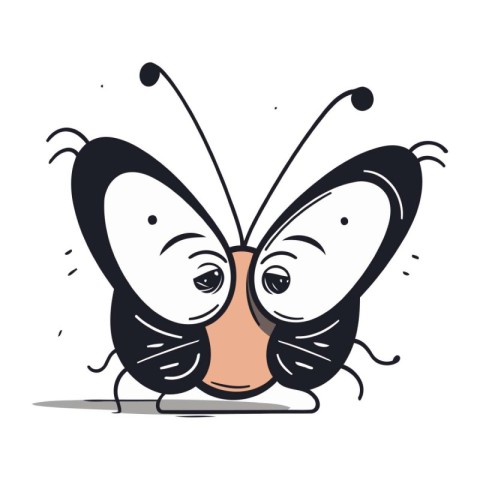 Butterfly. vector illustration. isolated on a white background.