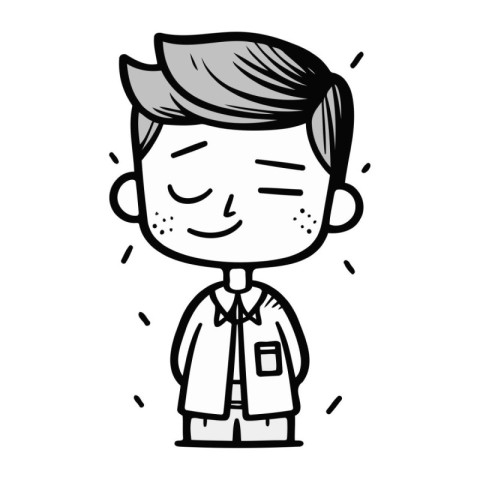 illustration of a stick figure of a man wearing a shirt and tie