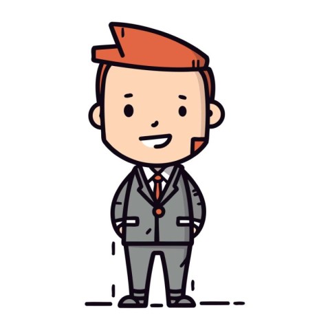 Character illustration design. Businessman. cartoon. vector. eps