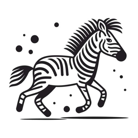 Zebra vector icon. Isolated on white background. Vector illustra