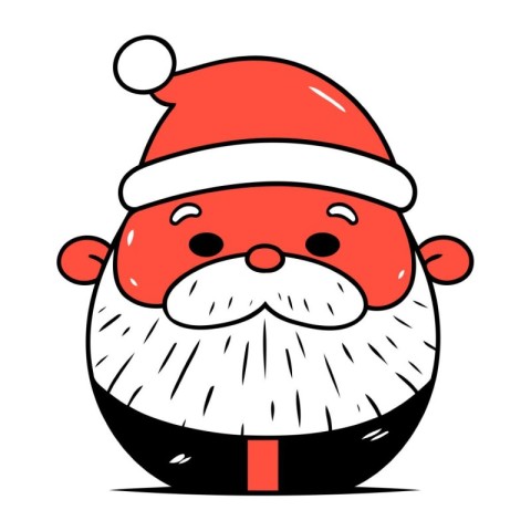 Santa Claus. Vector illustration on a white background. Cartoon