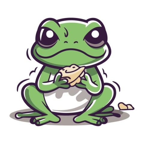 Frog character cartoon mascot for your web site design vector il