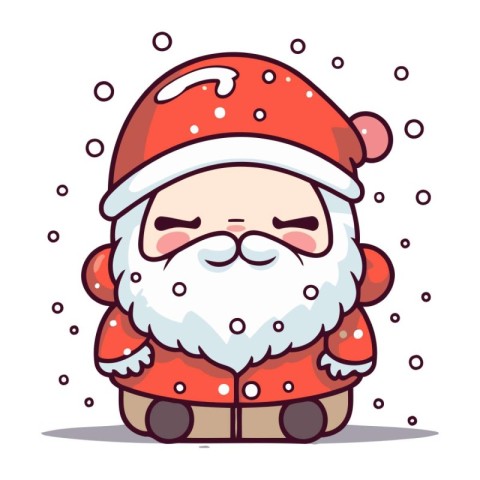 santa claus cartoon vector illustration. christmas character des