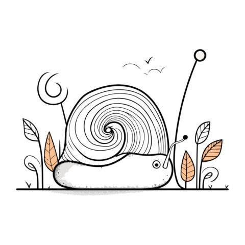 snail animal cartoon icon vector illustration design graphic fla