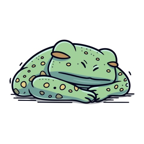 Cartoon frog icon. Vector illustration of a cute cartoon frog.