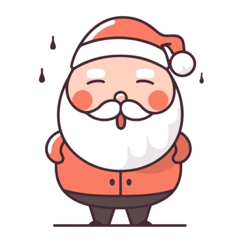 Santa Claus vector illustration. Cartoon Santa Claus character w