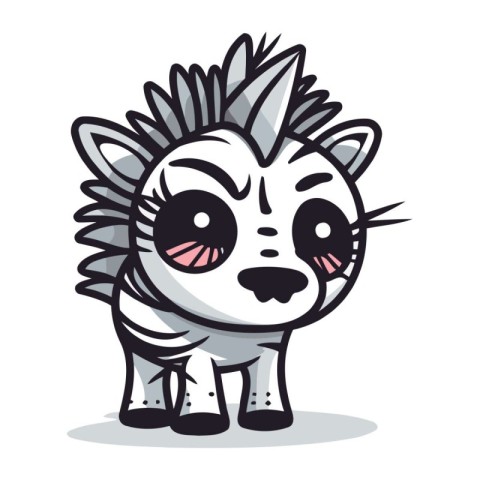 Cute cartoon hedgehog. Vector illustration isolated on white bac