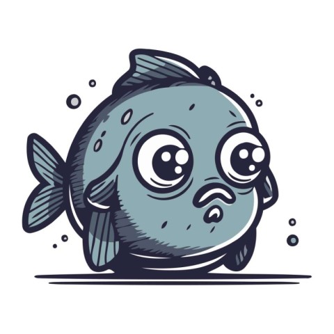 Cartoon fish. Vector illustration of a cartoon fish. Funny carto