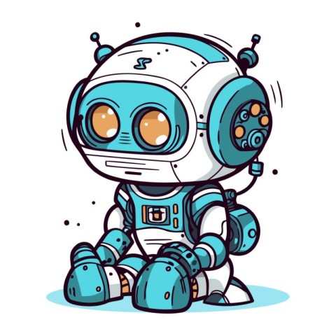 Astronaut. Cute hand drawn vector illustration in cartoon style.