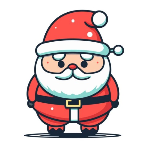 Cute Santa Claus. Vector illustration of a Santa Claus character