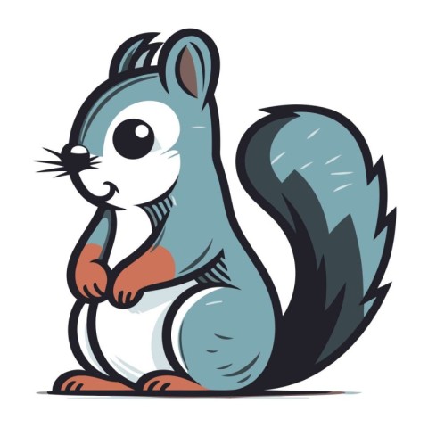 Squirrel cartoon mascot. Vector illustration of a cute squirrel