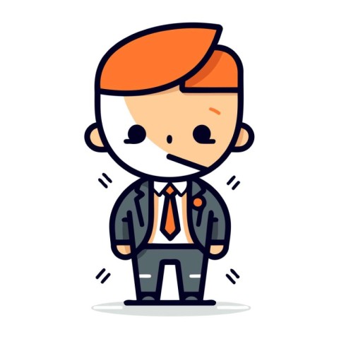Businessman Character Vector. Flat Design. Isolated Illustration
