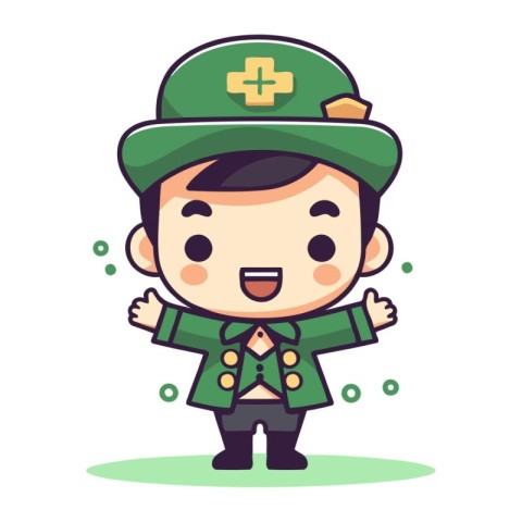 Cute Boy Scout Cartoon Vector Illustration. Cute Boy Scout Chara