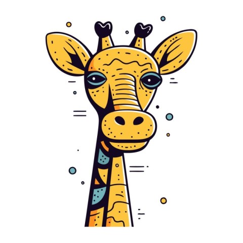 Giraffe head vector illustration. Giraffe head vector illustrati