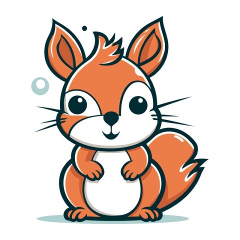 Cute squirrel cartoon vector illustration. Cute cartoon squirrel