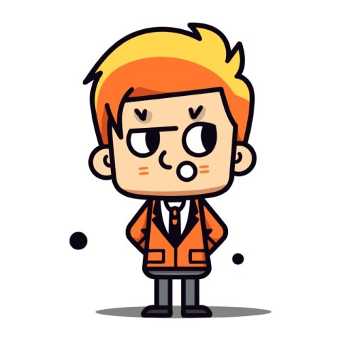 Angry Boss   Cartoon Character Vector Illustration