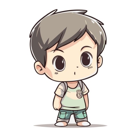 cute little boy cartoon vector illustration graphic design. eps1