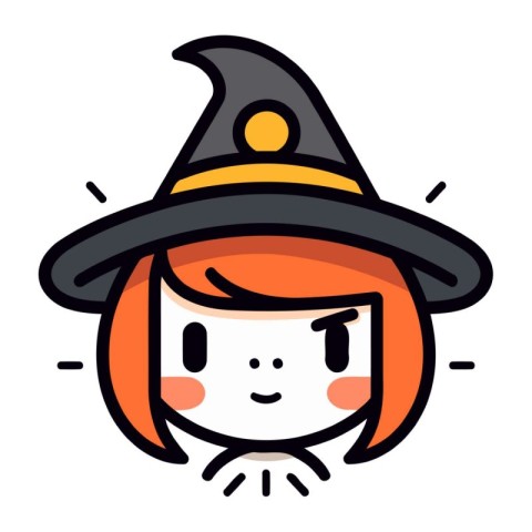 Cute girl in Halloween costume. Vector illustration in cartoon s