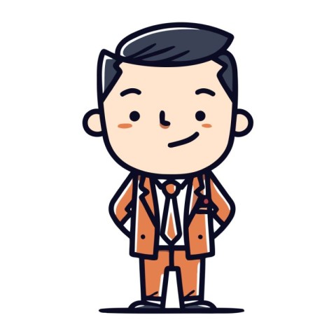 Character businessman in suit. Vector illustration design. Busin