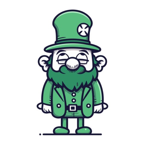 Cartoon Leprechaun Character Mascot Vector Illustration