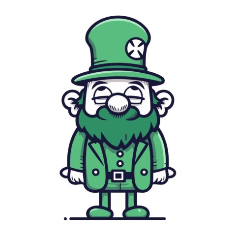 Cartoon Leprechaun Character Mascot Vector Illustration