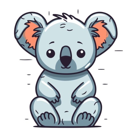 Cute cartoon koala. Vector illustration of a cute koala.