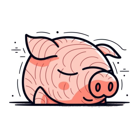 Piggy bank icon. Vector illustration of a piggy bank.