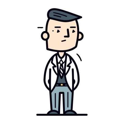 Character illustration design. Businessman cartoon.eps10.clean v