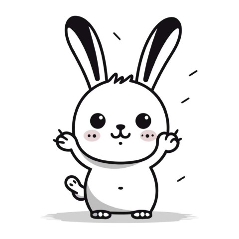 rabbit cartoon design. Animal cute zoo life nature character chi