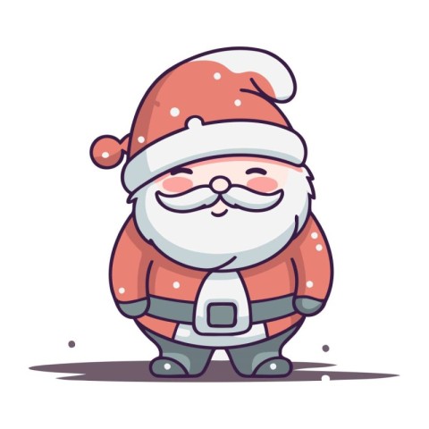 Christmas Santa Claus vector illustration. Cute cartoon Santa Cl