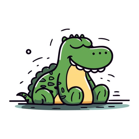 Crocodile icon. Cute crocodile vector illustration.