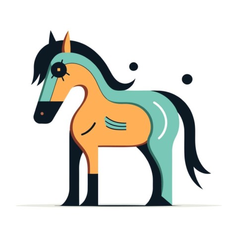 Horse icon. Vector illustration of a horse on a white background