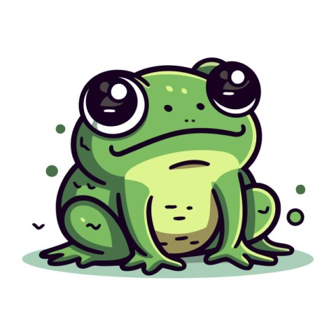 Frog. Vector illustration. Isolated on a white background.