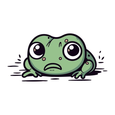 Frog. Vector illustration. Isolated on a white background.