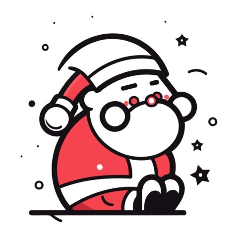 Christmas Santa Claus on white background. Vector illustration i