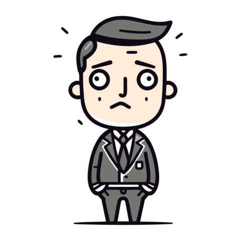 Cartoon man in suit. Vector illustration of a man in suit.