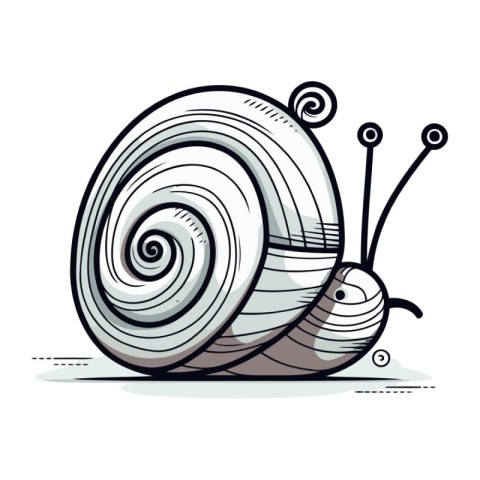 Snail vector icon. Cartoon illustration of snail vector icon for