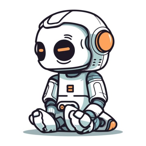 Astronaut cartoon character. Vector illustration. eps 10.